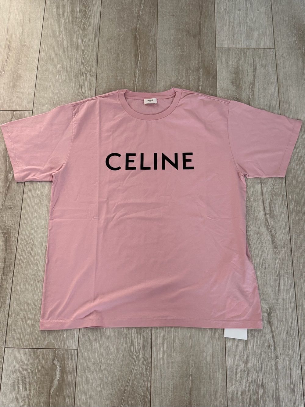Celine Soft Pink Logo t shirt men xl authentic